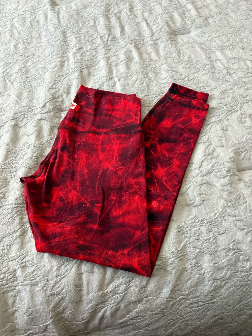 lululemon athletica Red and Black Abstract Team Canada 🇨🇦 High-Rise Leggings